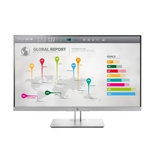 HP EliteDisplay E273q Monitor 27 Zoll QHD HDMI DisplayPort VGA Silber