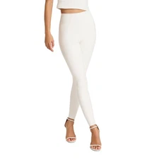 NWT Commando Women's Faux Leather Leggings, White, Size Large