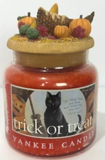 Yankee Candle Trick or Treat 14.5 oz Medium Jar Unburned with One America Lid
