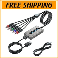 Compact HDMI to YPbPr Scaler Converter - Full HD 1080P, Plug & Play Included