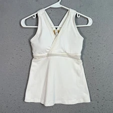 Lululemon Athletica Womens White Cross-Back Tank Top Size 6