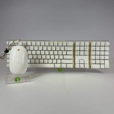 Apple Keyboard and Mighty Mouse A1048 A1152 White