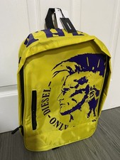 DIESEL YELLOW WITH BLUE LOGO BACKPACK BNWT ONLY THE BRAVE