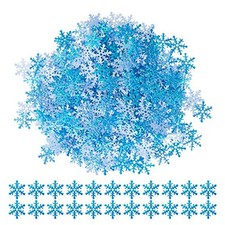 600Pcs Christmas Snowflakes Confetti, Blue Snowflakes Decorations for Xmax We...