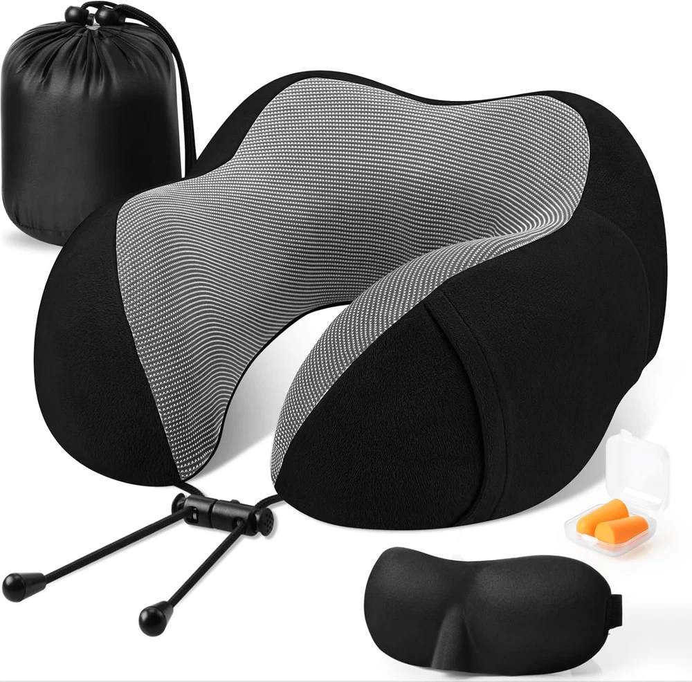 Premium Memory Foam Travel Neck Pillow for Comfortable Sleep Support Premium Memory Foam Travel Neck Pillow for Comfortable Sleep Support