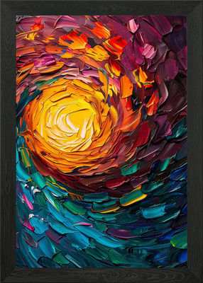 Gerahmtes Wandbild Sonnenfinsternis Poster Leinwanddruck Bild
