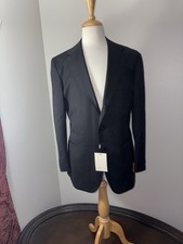 New Suitsupply Havana Jetted Black Blazer 44R Reda 1865 Wool 110 s 2/3Rolls