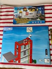 Lego City 60003#1+60004#1-4-5 Fire Station Rescue Truck Instruction Manuals Only