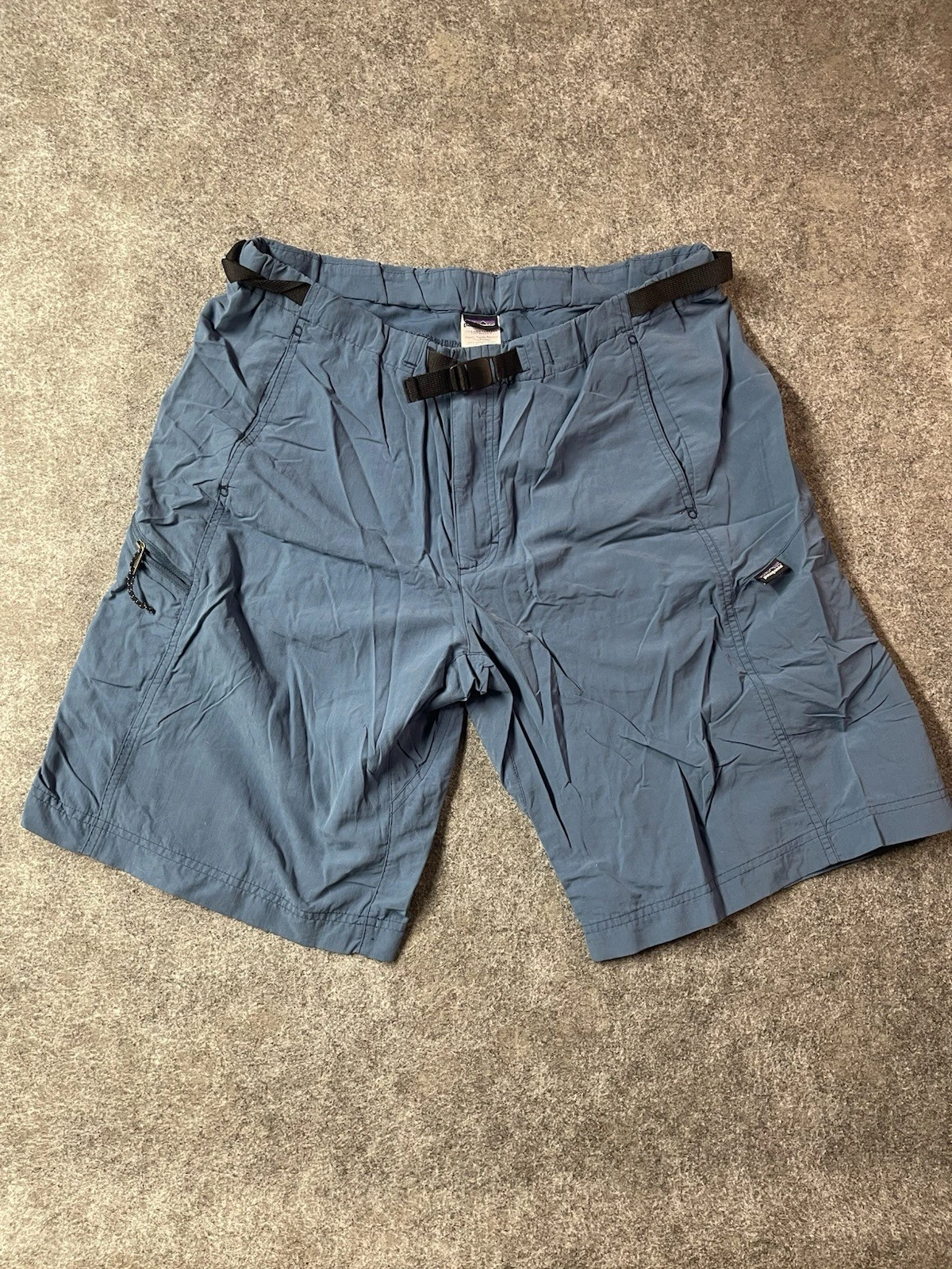 Patagonia Men’s Blue Gi II Belted Shorts sz L Outdoor Hiking Fishing
