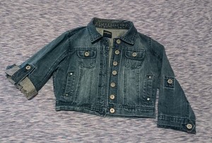 1990s Vintage Keiki Highway Jeans Denim Jacket Sz Girl Youth M 