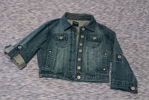 1990s Vintage Keiki Highway Jeans Denim Jacket Sz Girl Youth M 