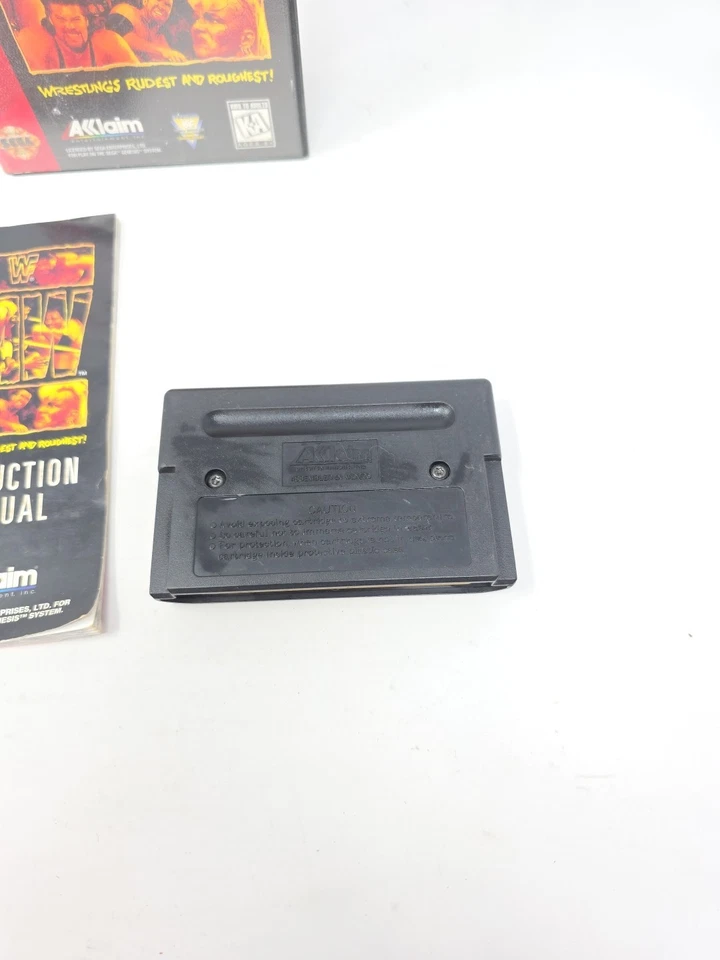 WWF Raw Sega Genesis Complete With Box And Manual CIB WWE Wrestling - Image 4 of 4