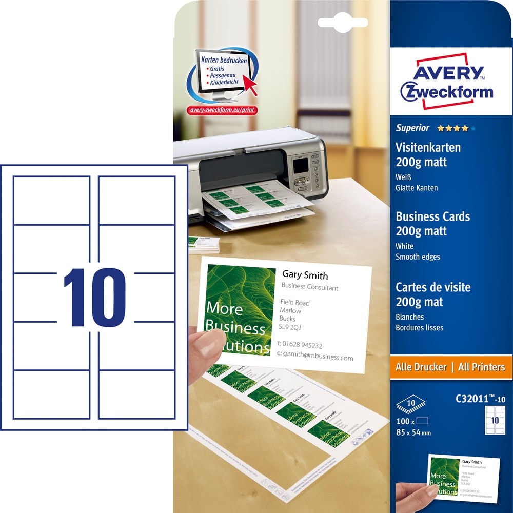 AVERY Zweckform C32011-10 Etiketten 1907013 3190₽