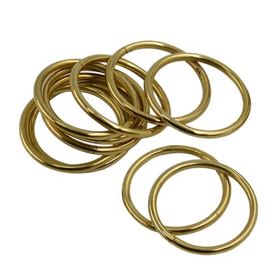 10 Stck. Messing Autoschloss Schlüssel Schlüsselring Schlaufe Hoop Fundstücke 40 mm