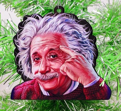 EINSTEIN Ornament - Scientist Albert Einstein E=MC2 Themed Christmas Ornament