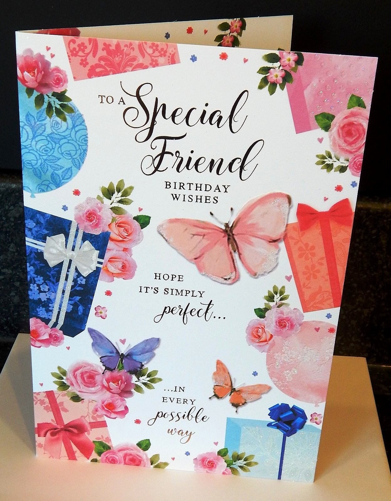 Friend, Special Friend Birthday Card Lovely Verse Birthday Card For Friend 9""x6""