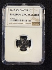 2012 Solomons 10C NGC Brilliant Uncirculated - Solomon Islands BU 10 Cents