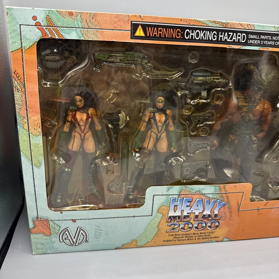 TOWER RECORDS EXCL *HEAVY METAL 2000* FAKK PAQUETE DE 4 cajas conjunto sin usar, en caja raro sin abrir Foto 2 de 4