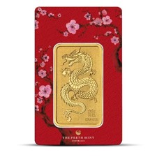 1 oz Perth Dragon Gold Bar 4597.37 per troy oz