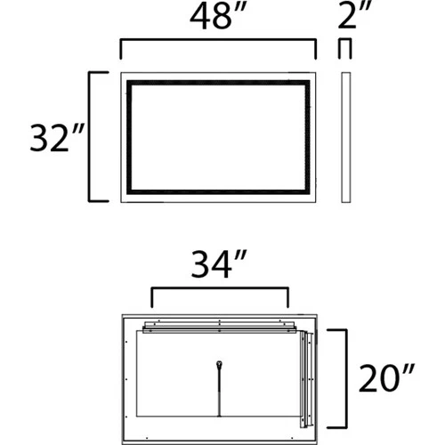 ET2 Contemporary Lighting E42054-OK Sawyer 48 X 32 inch Oak LED Wall Mirror - Picture 4 of 4