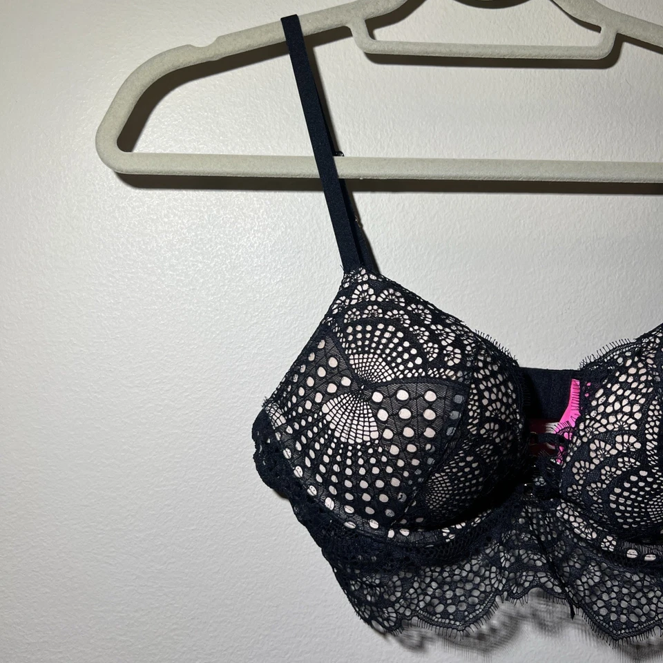 Sexy Sujetador La Senza Beyond Mujer 36B Negro Encaje Con Aros Ajustable Acolchado Nuevo sin Etiquetas Foto 2 de 4