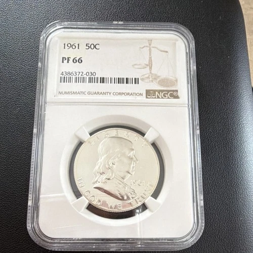 1961 Franklin Half Dollar 50C Silver PF 66 NGC Uncirculated Proof Coin