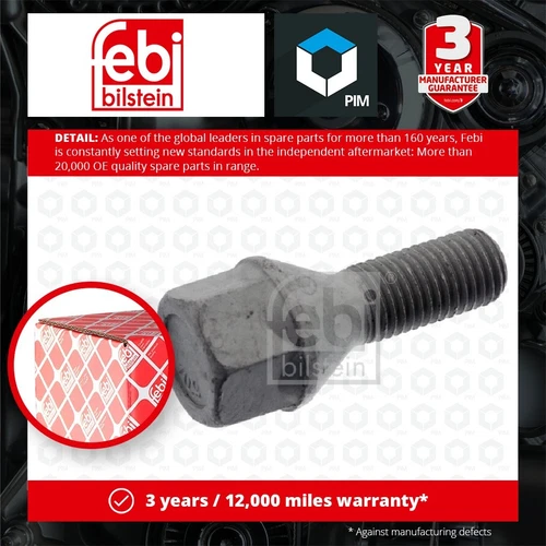 Wheel Bolt / Stud / Nut 46618 Febi 6069623 81AB1107AA Genuine Quality Guaranteed