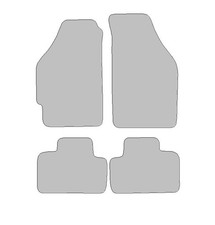 Fußmatten passend für Fiat Punto Typ 188 (Baujahr 1999 - 2012), Deluxe grau