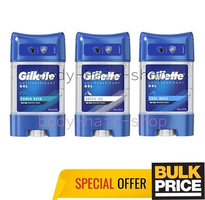 Gillette Deo Gel Konvolut sortiert 48H frischer Schweiß Geruchsschutz 3er Pack