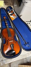 Acoustic Violin Brown 4-String with Bow, Chinrest, Fine Tuner  Case