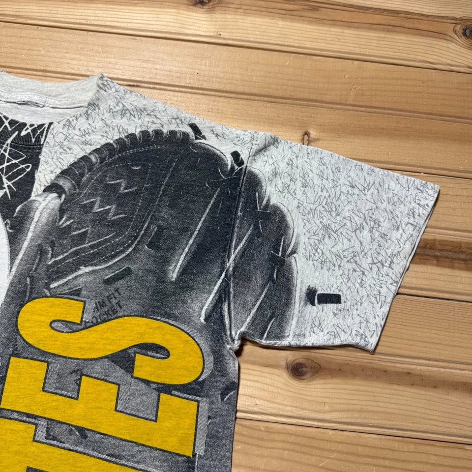 Camisa de béisbol Barry Bonds vintage de los 90 de los Piratas de Pittsburgh con estampado completo mediana Foto 4 de 4