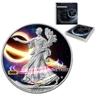 2024 American Silver Eagle Star Privy Black Hole GEM BU