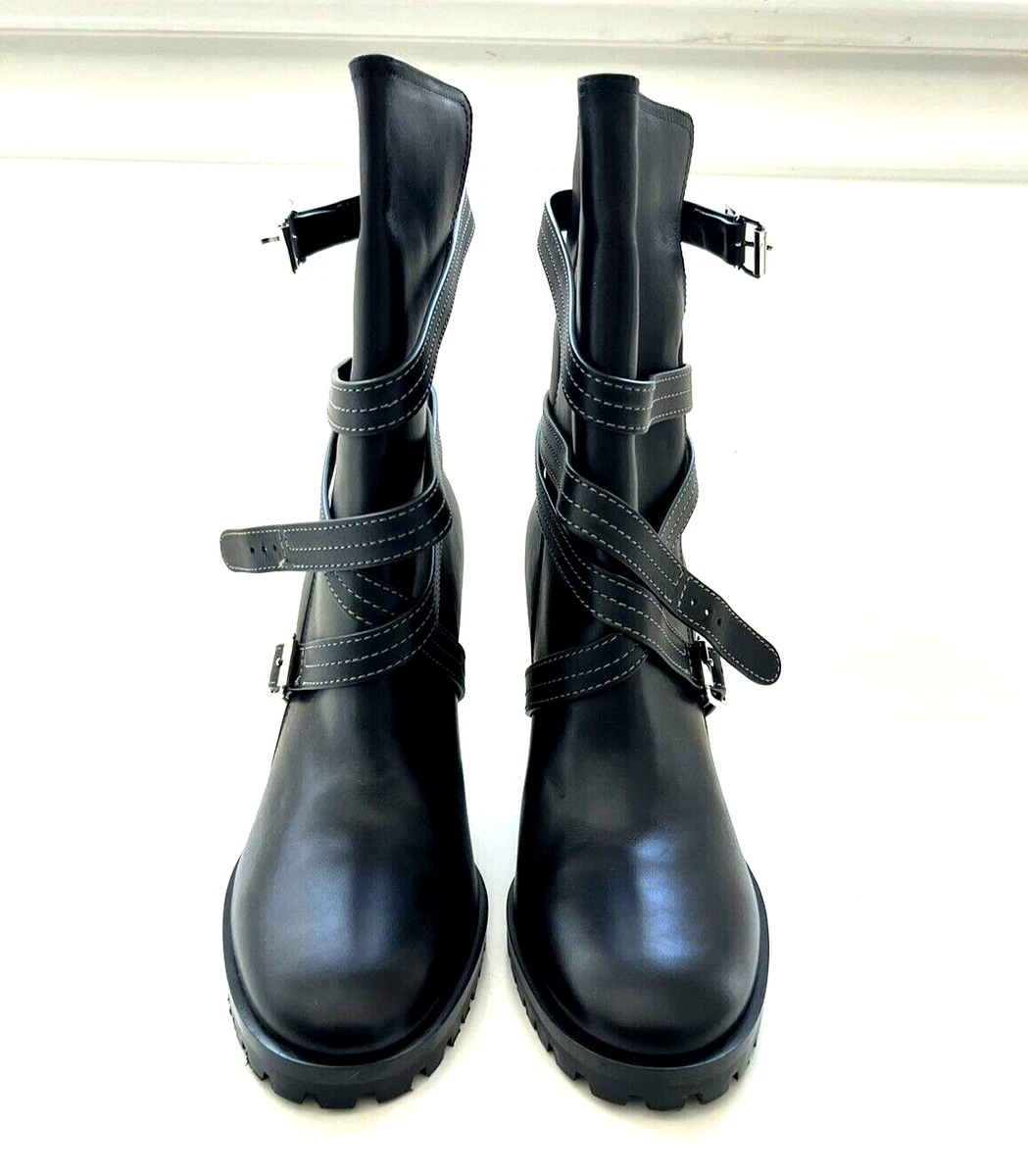 New Gianvito Rossi Black Leather Boots Size 41/11