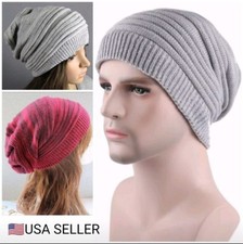 Unisex Women Men Knitted Winter Casual Slouchy Beanie Baggy Hat