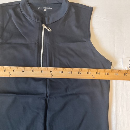 Sofibella Sleeveless Golf Top Womens Size S 1/4 Zip Black Stretch Upf 50 - Picture 12 of 14
