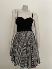 Dolce & Gabbana D&G Vintage Dress Black Silk Corset Cotton Skirt XXS SIZE 38