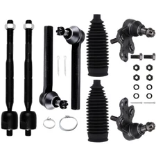 8pcs Lower Ball Joints Tie Rod End Rack Pinion Bellow For Lexus RX330 RX350