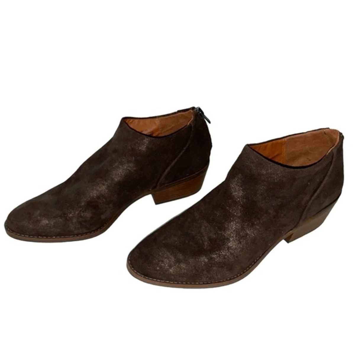 Lucky Brand LK FAI Dark Brown Suede Booties Size 9.5 Excellent Condition