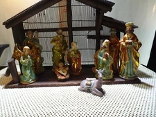 JC PENNEY North Pole Trading Co Christmas Manger Nativity Scene VGUC *READ*