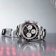 40mm PAGANI DESIGN Black dial Sapphire Glass Chronograph VK63 Quartz Men's Watch