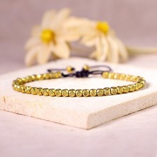 Natural Tibetan Copper Beaded Dainty Healing Reiki Adjustable Lucky Bracelet