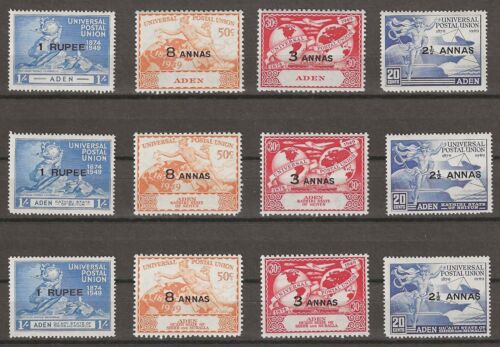 ADEN 1949 SG 32/35 + 16/19 + 16/19 MNH - 第 1/2 張圖片