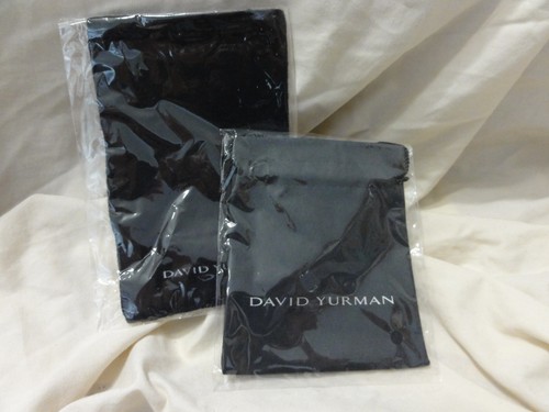 David Yurman Medium Jewelry Storage Bag / Pouch & Cleaning Cloth ~ BLACK