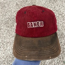 Vintage BAKER Skateboards Dark Red Corduroy S...