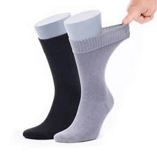 Men’s Bamboo Diabetic Dress & Trouser Socks 2-Pack