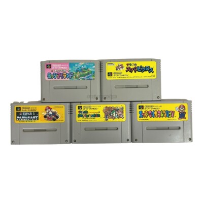 NINTENDO SUPER FAMICOM SNES Mario Yoshi Picross Kart World Collection 5 SET -2