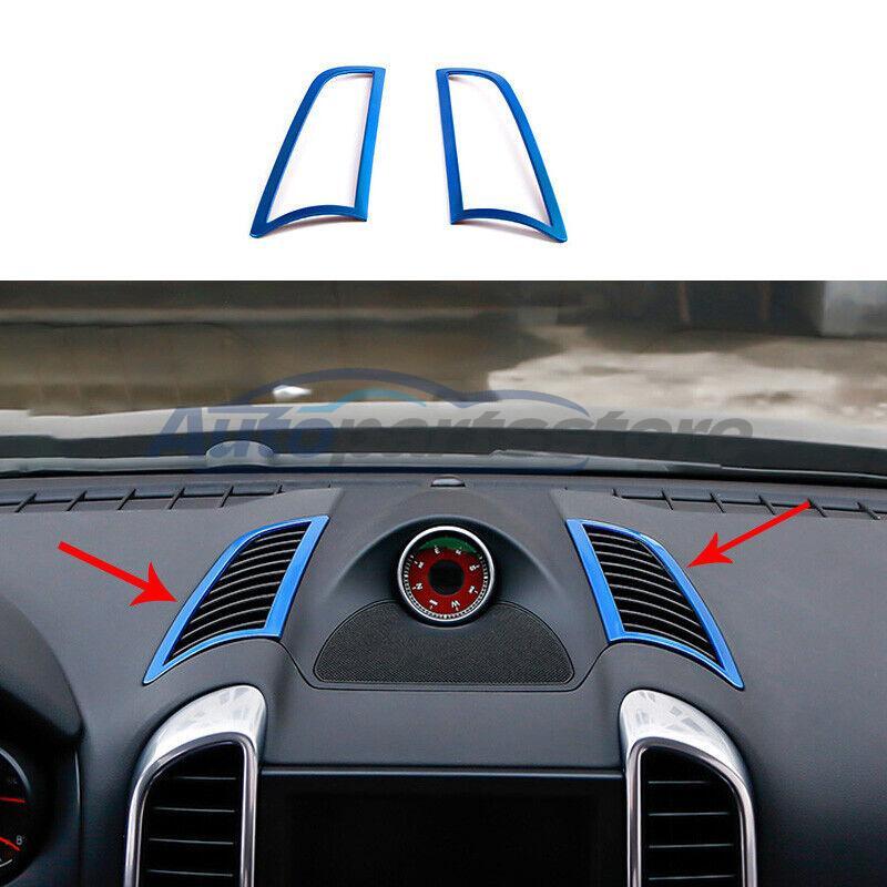 ABS Blue Dashboard Air Vent Trim for Porsche Cayenne 2011-2017