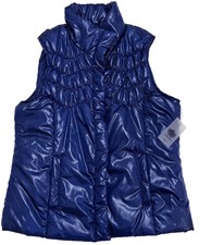 Izod Blue Puffer Vest Sleeveless Quilted Jacket Size L