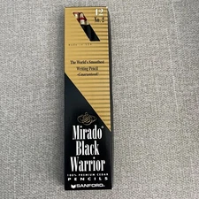 Mirado Black Warrior Pencils Premium Cedar 12 Cnt #2 Sanford 02254 NOS 1998 VTG.