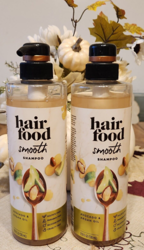 Hair Food Smooth Shampoo AVOCADO & ARGAN OIL 17.9 fl.oz. Lot of 2 - Picture 2 of 12
